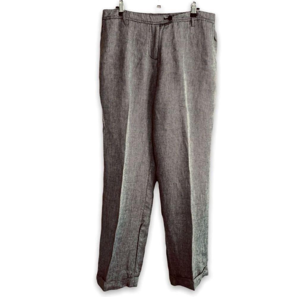 Christian Berg - Wide Leg Linen Pant - Gray - Size 42